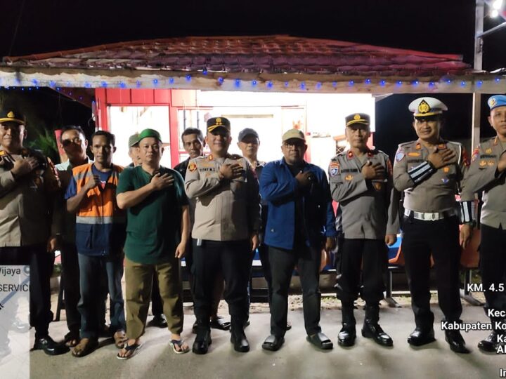 Polres Kotim Sambang Pos Satkamling di Perusahaan Bukit Permai