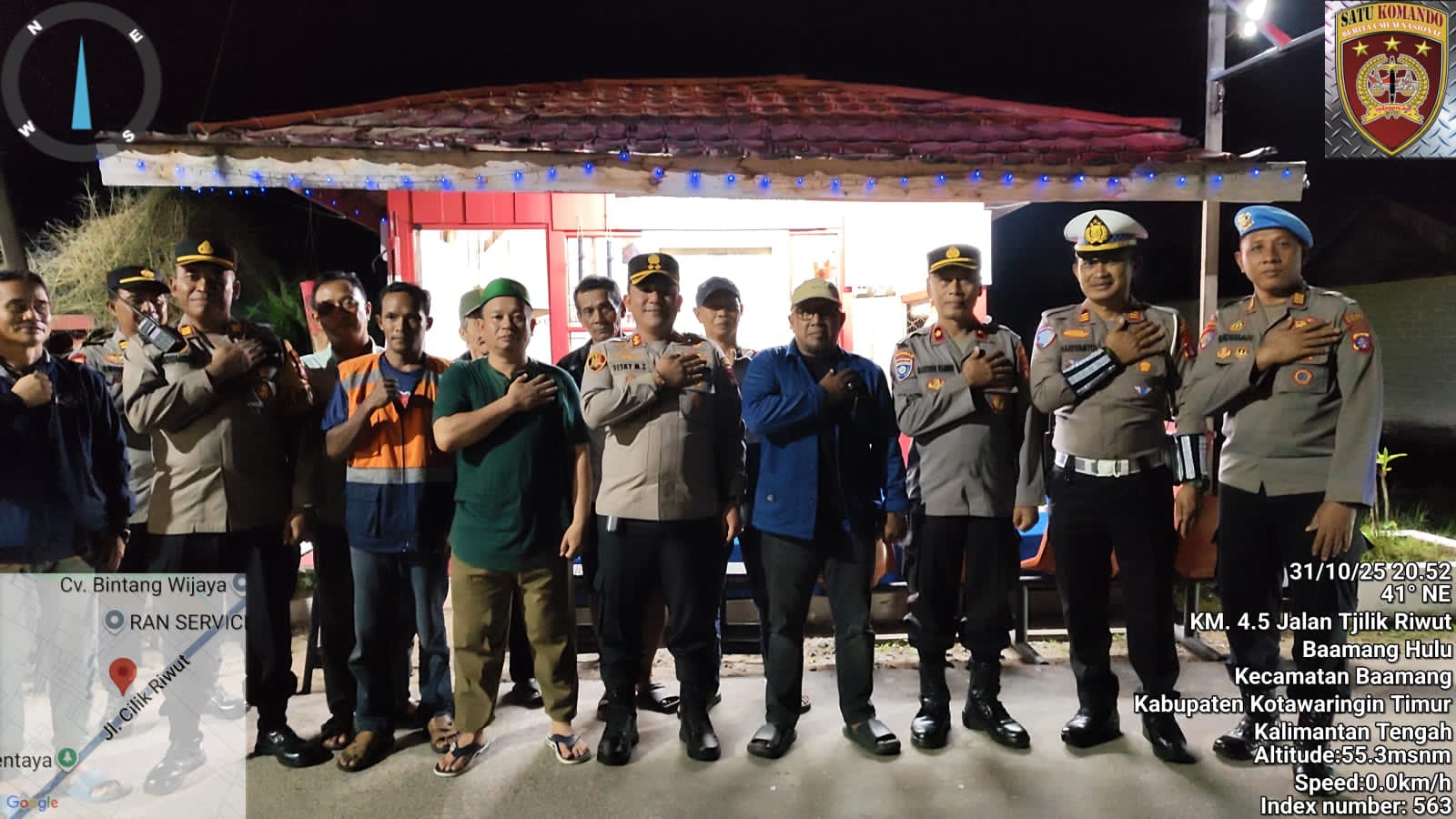 Polres Kotim Sambang Pos Satkamling di Perumahan Bukit Permai