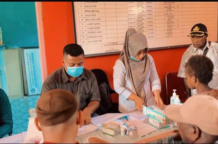 Satgas Pamtas Yonif 763/SBA Pos Joshiro Gelar Pemeriksaan Kesehatan