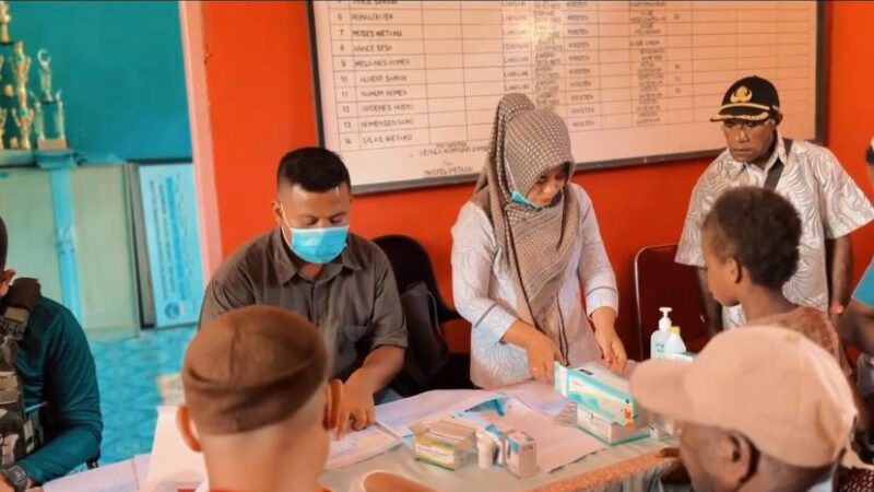 Satgas Pamtas Yonif 763/SBA Pos Joshiro Gelar Pemeriksaan Kesehatan