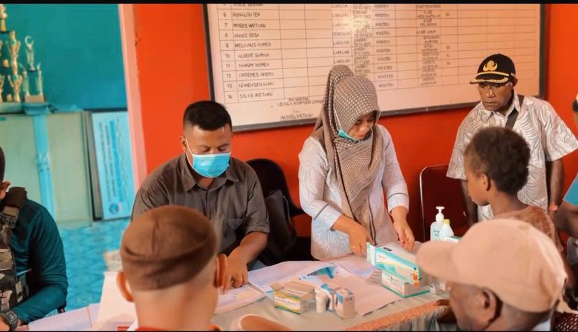 Satgas Pamtas Yonif 763/SBA Pos Joshiro Gelar Pemeriksaan Kesehatan