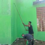 Satgas TMMD 126 Lanjutkan finishing Cat Musala Nurul Huda, Sebelum Penutupan Program TMMD.