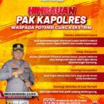 Kapolresta Tangerang Imbau Masyarakat Waspadai Potensi Cuaca Ekstrem