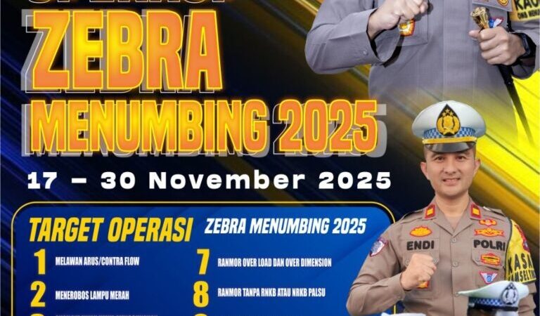 Tingkatkan Keselamatan di Jalan Raya, Polres Bangka Gelar Operasi Zebra Menumbing 2025