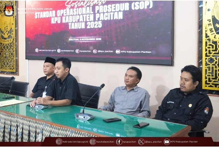 KPU Pacitan Gelar Kegiatan Sosialisasi Standar Operasional Prosedur (SOP) Tahun 2025.