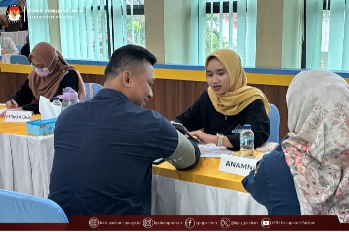 Dinkes Kabupaten Pacitan Selenggarakan Kegiatan CKG Yang Diikuti Seluruh Jajaran KPU Pacitan.
