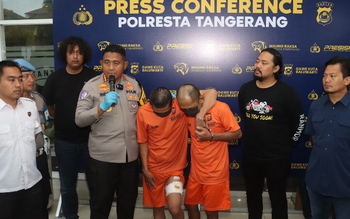 Sempat Melawan, Polresta Tangerang Ringkus Dua Pelaku Curanmor Bersenpi