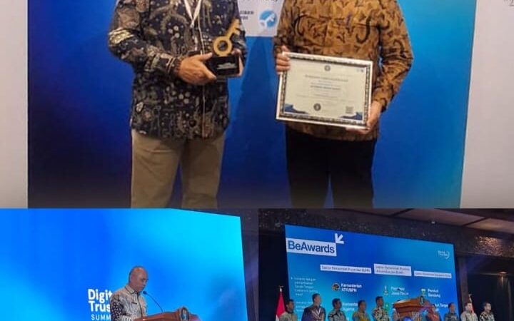 Kategori Instansi Paling Partisipatif dan Verifikator Paling Aktif Diraih Pemkab Pacitan Dalam Ajang Be Award 2025 dari BSSN RI