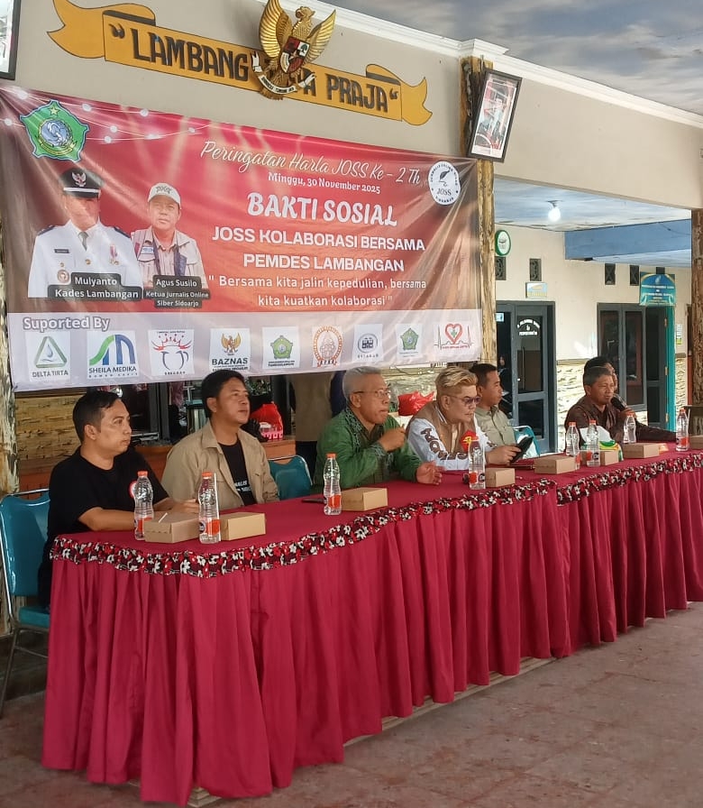 Dalam Rangka Harlah ke-2, JOSS dan Pemdes Desa Lambangan Sidoarjo Mengadakan Baksos Pengobatan Medis dan Non Medis Gratis.