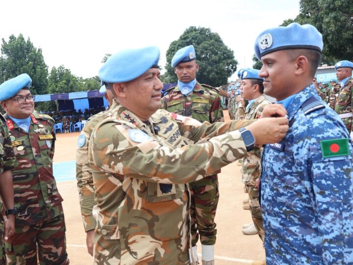 DFC MINUSCA Pimpin Upacara Medal Parade BANBAT-11 Dan BANMED-2/3 