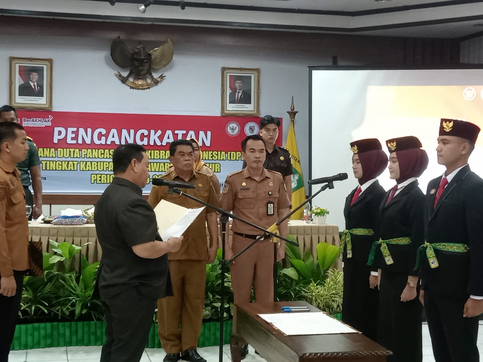 Komandan Kodim 1015/Sampit Hadiri Pengangkatan Pelaksana Duta Pancasila Paskibraka Indonesia Kabupaten Kotawaringin Timur Periode 2025–2029