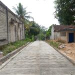 Pemerimtahan Desa Negara Tulang Bawang Kecamatan Bunga Mayang Telah Menyelesaikan Pekerjaan Jalan Rabat Beton Dan Lapen.
