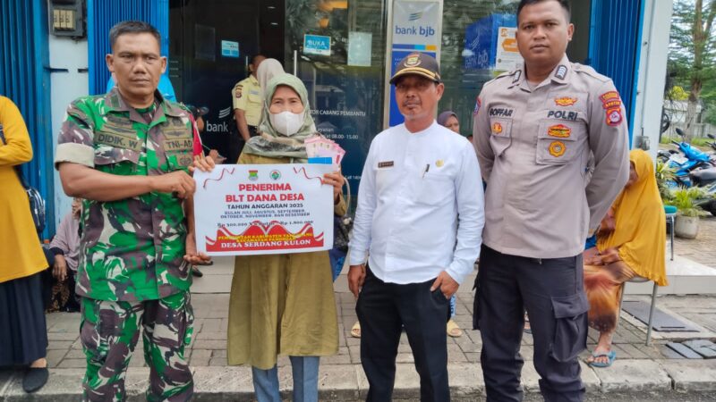 Pembagian BLT Dana Desa 2025 Desa Serdang Kulon Berjalan Lancar di Bank BJB Citra Raya