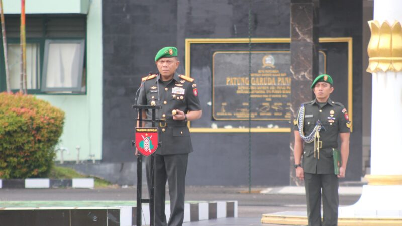 Anggota Kodim 1016/Plk Ikuti Upacara Peringatan Hari Juang TNI AD Tahun 2025