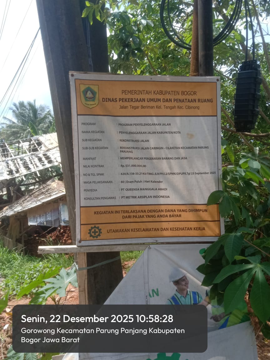 Proyek Betonisasi Jalan Caringin–Cilaketan Senilai Rp 531 Juta di Desa Gorowong Rusak Dini, Kualitas Pekerjaan Dipertanyakan