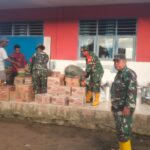 Satgas Gulbencal Kodam I/BB Salurkan Bantuan Sembako kepada Pengungsi Kelurahan Sipange