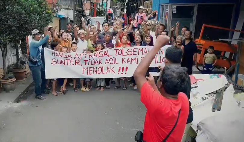 Gelombang Penolakan Terhadap Nilai Ganti Rugi Proyek Jalan Tol Semanan–Sunter Kian Menguat.