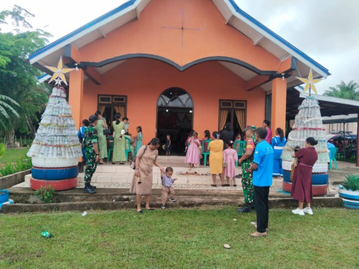 Ciptakan Rasa Aman, Kodim 1015/Sampit Amankan Ibadah Natal di Wilayah