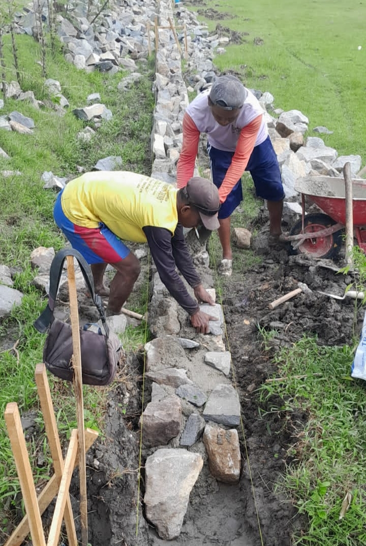 Desa Pleset Kecamatan Pangkur Kabupaten Ngawi Alokasikan Dana Desa Bangun Sarana Olahraga