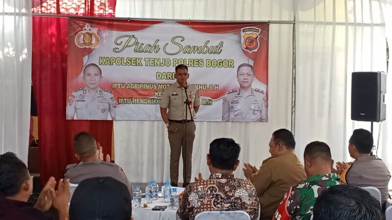 Pisah Sambut Kapolsek Tenjo Lama dan Baru, Suherman Oki Mengucapkan Terima Kasih dan Selamat Datang