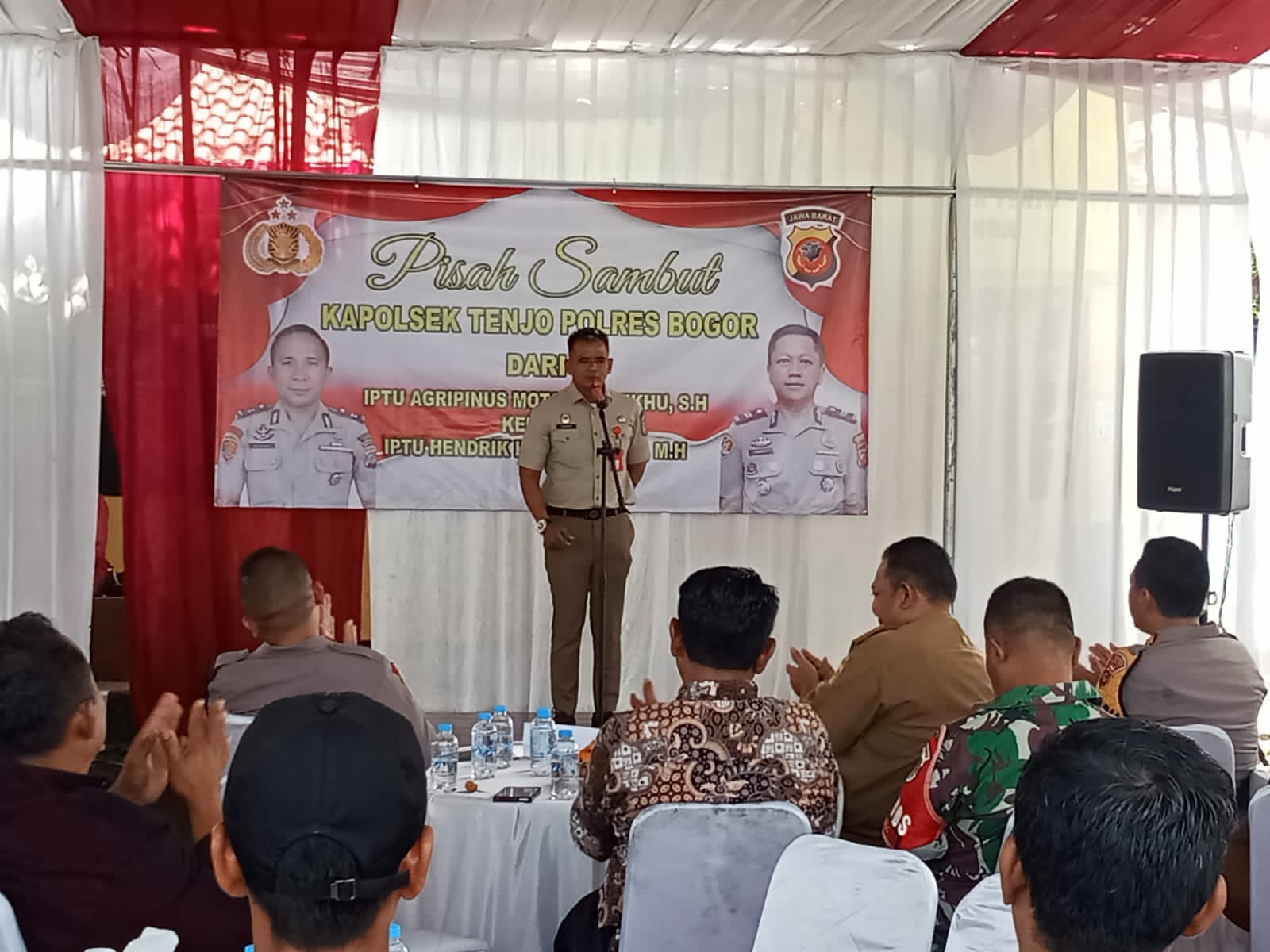 Pisah Sambut Kapolsek Tenjo Lama dan Baru, Suherman Oki Mengucapkan Terima Kasih dan Selamat Datang