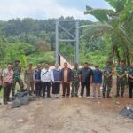 Korem 061/Surya Kencana Bogor Serah Terima Jembatan Penghubung Antar Desa di Parung Panjang