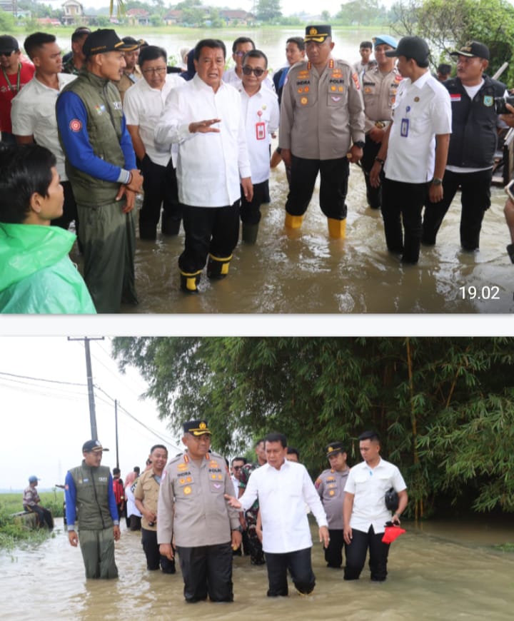Bupati dan Kapolresta Tangerang Tinjau Banjir di Pasir Ampo Kresek
