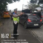 Polsek Cikupa Laksanakan PECAK Strong Point Sore Hari, Antisipasi Kemacetan dan Laka Lantas