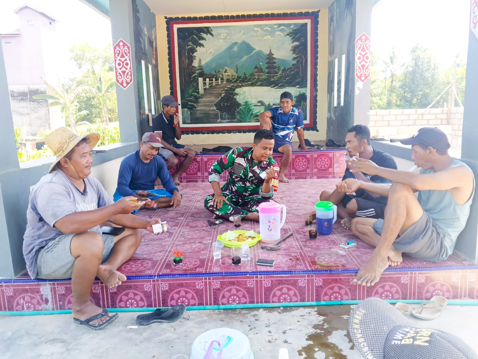 Babinsa Koramil 1015-07/Parenggean Melaksanakan Komsos Dengan Warga Binaan