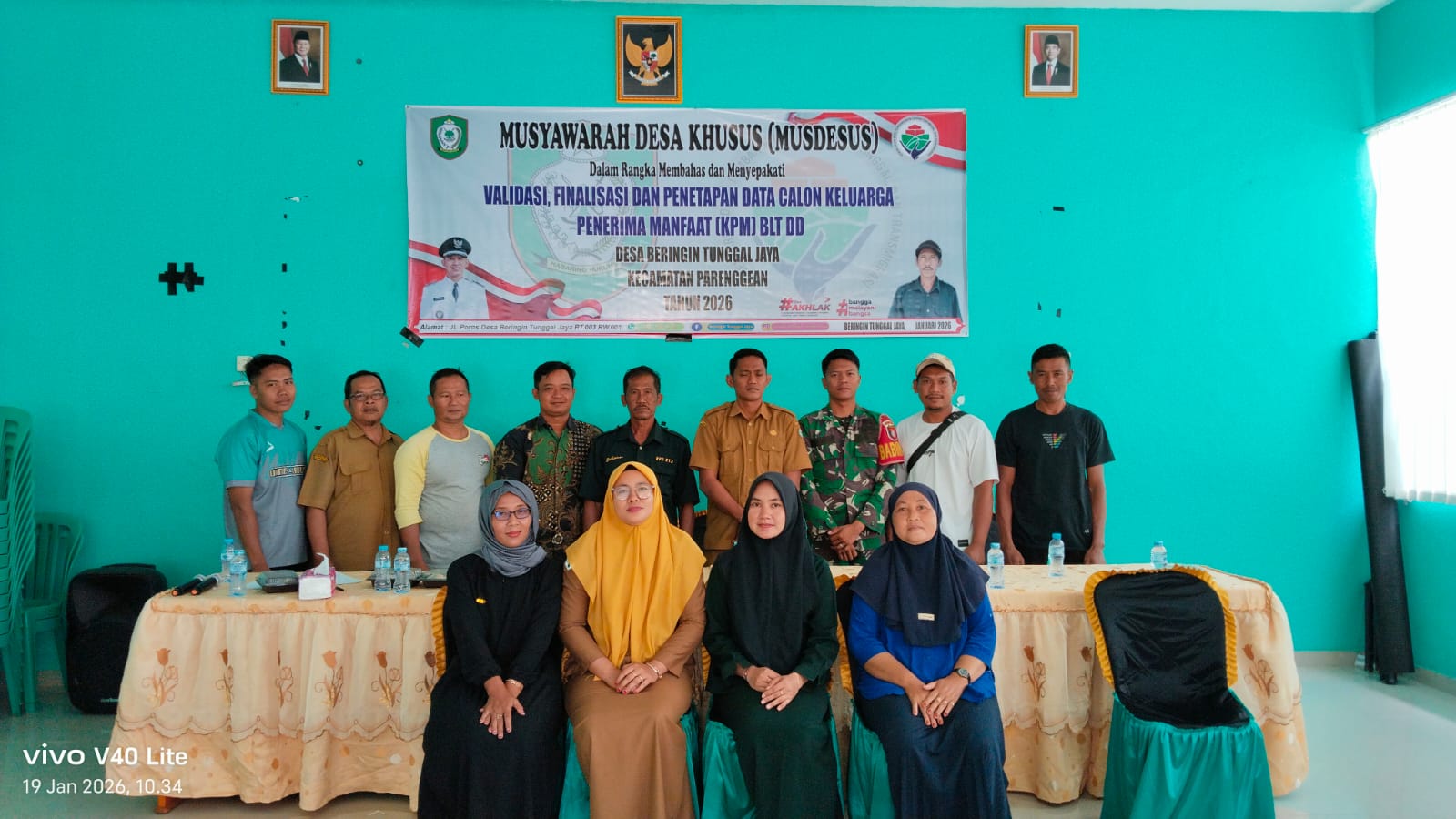 Babinsa Koramil 1015-07/Parenggean Hadiri Musyawarah Desa Bahas Penetapan Calon Keluarga Penerima Manfaat BLT-DD