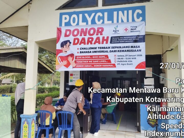 PT. Agro Bukit Menggelar Donor Darah di Polyclinic H34
