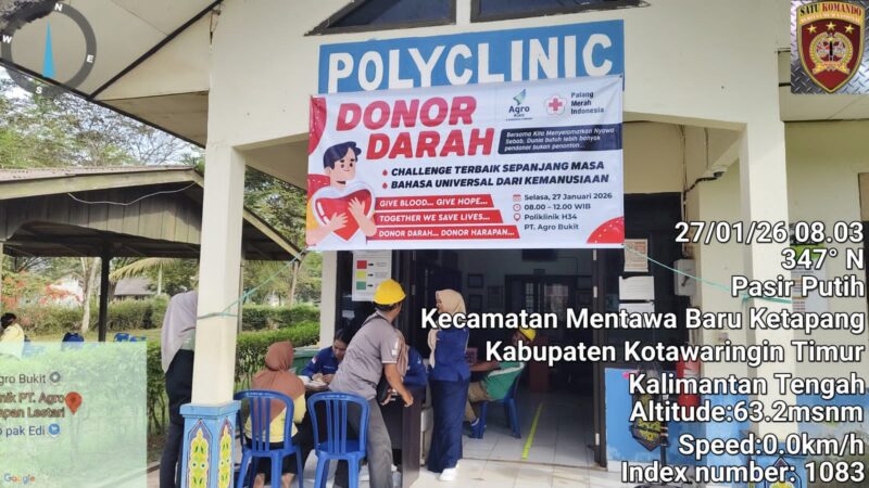 PT. Agro Bukit Menggelar Donor Darah di Polyclinic H34