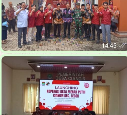 Launching Koperasi Merah Putih Desa Ciangir Kecamatan Legok Maju Bersama, Sejahtera Bersama