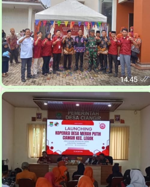 Launching Koperasi Merah Putih Desa Ciangir Kecamatan Legok Maju Bersama, Sejahtera Bersama
