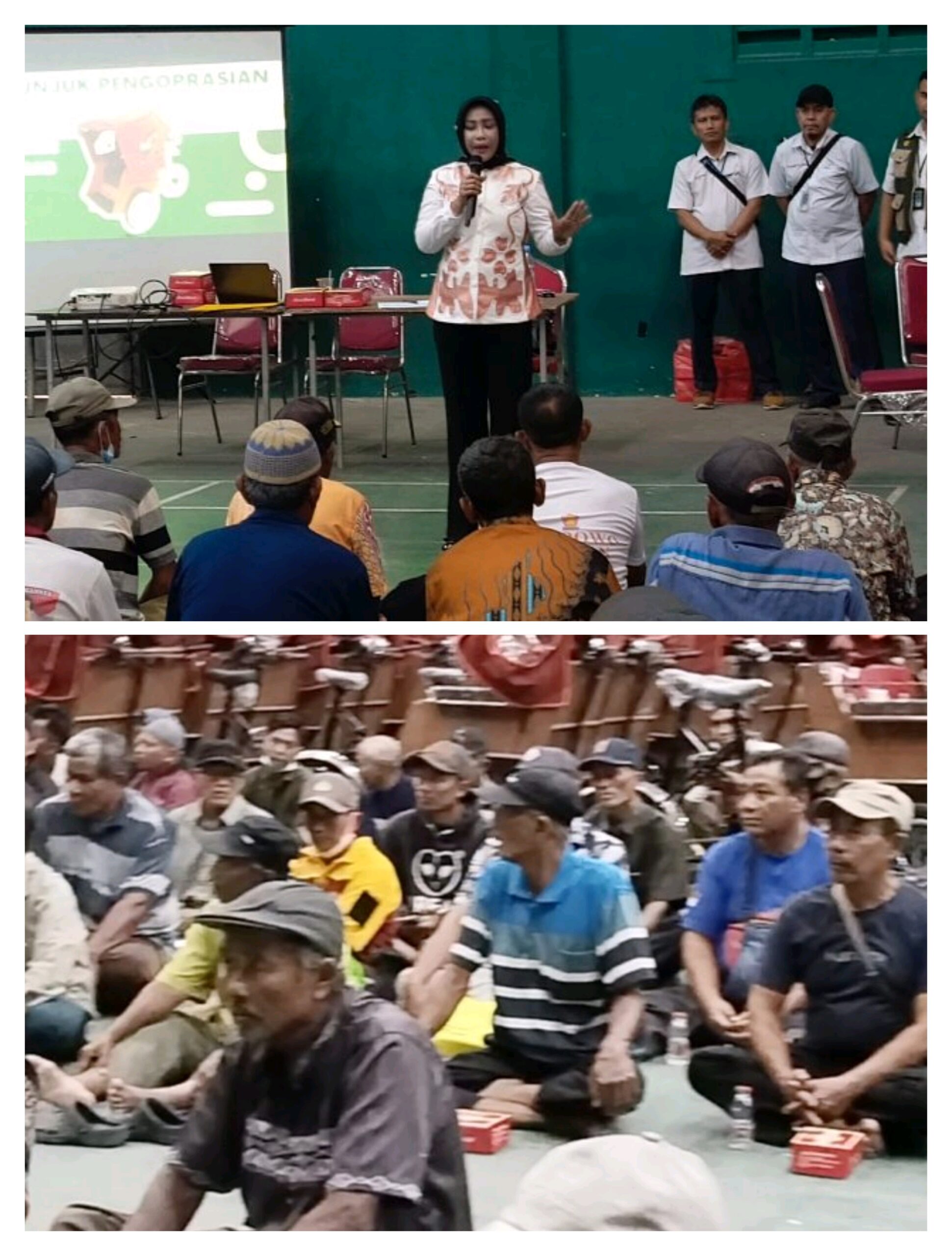 Wabup Hj.Mimik Idayani Sekaligus Ketua DPC Gerindra Kabupaten Sidoarjo Menyerahkan Bantuan Becak Listrik Program dari Presiden Prabowo.
