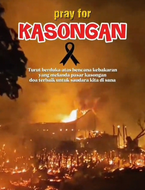 Si Jago Merah Melalap Sejumlah Bangunan, Pasar dan Sekolahan Mts di Kasongan Katingan