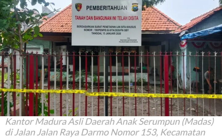 Diduga Terkait Kasus Mafia Tanah, Kantor Madas di Jalan Darmo Surabaya Disegel Polisi