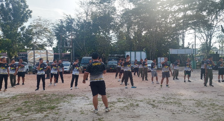 Jaga Kebugaran Prajurit, Kodim 1015/Sampit Gelar Olahraga Bersama