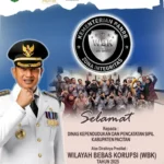 Predikat WBK Diberikan Kepada Disduk Capil Kabupaten Pacitan Wujud Komitmen Dalam Meningkatkan Kualitas Layanan Publik dan Integritas Aparatur.