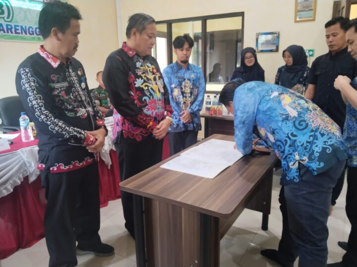 Danramil 1015-07/Parenggean Hadiri Serah Terima Direktur RSUD Parenggean