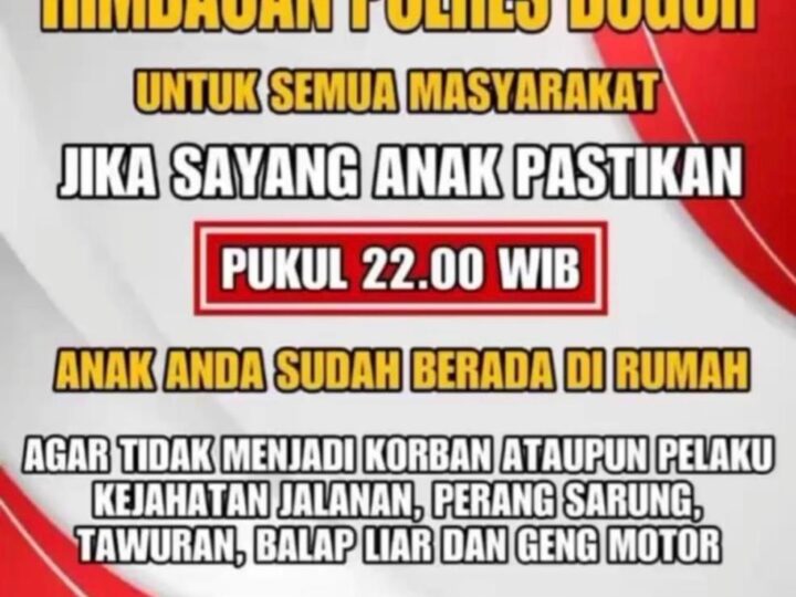 Kapolsek Parung Panjang Lanjutkan Himbauan Polres Bogor, Orang Tua Diminta Pastikan Anak di Rumah Pukul 22.00 WIB