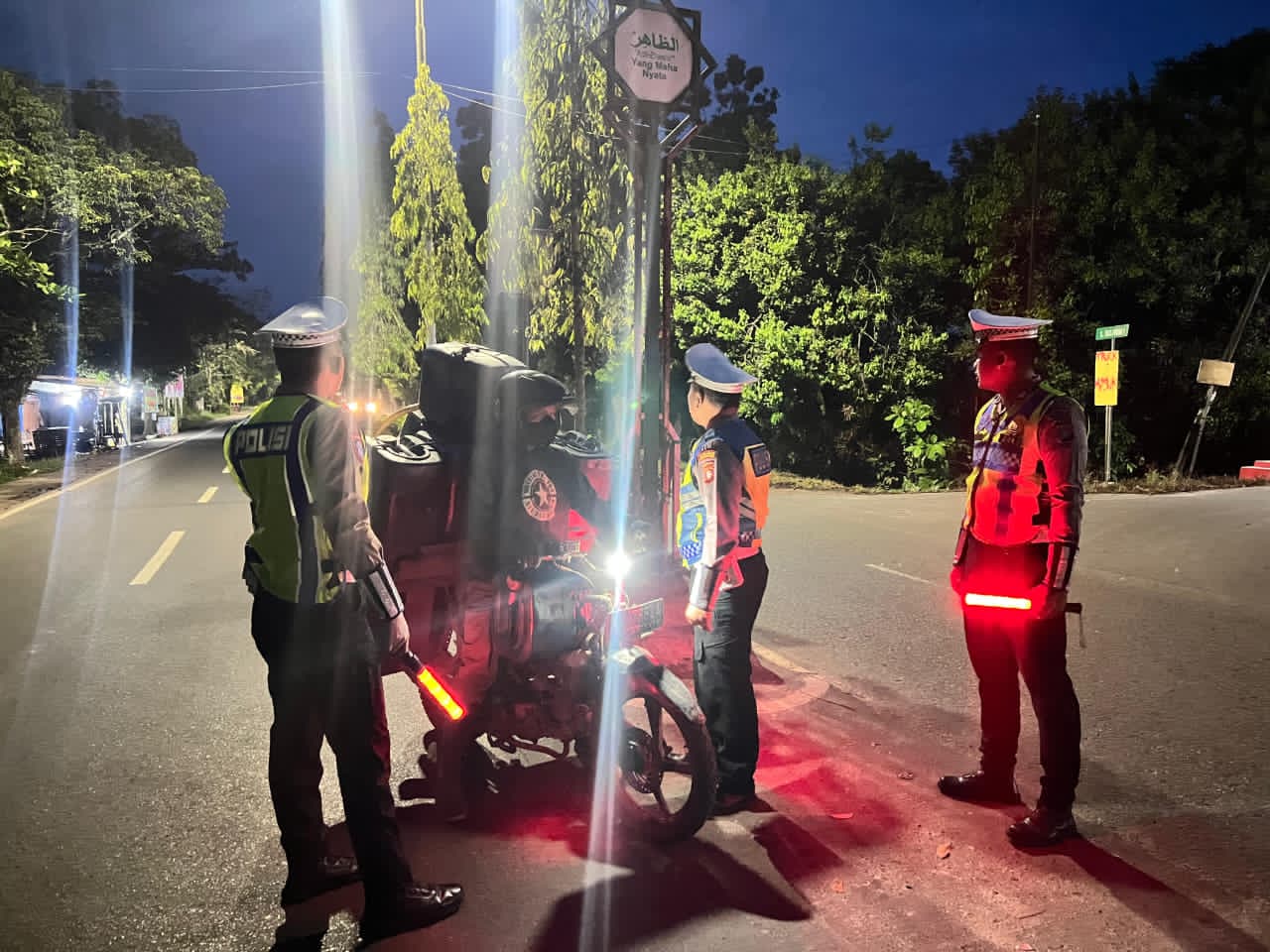 Satlantas Polres Kotim Laksanakan Blue Light Patrol Subuh, Antisipasi Laka Lantas dan Balapan Liar di Bulan Ramadhan