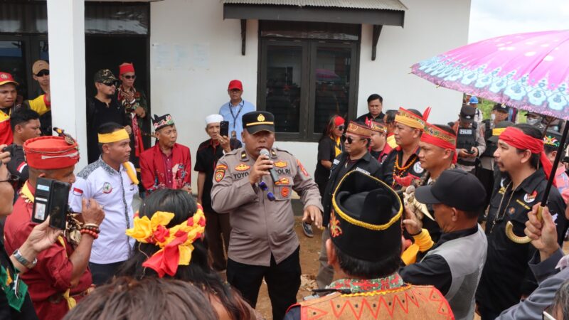 Polres Kotim Fasilitasi Aksi Damai Penyampaian Tuntutan Warga Tualan Hulu Ke PT. Hutanindo Agro Lestari Secara Humanis.