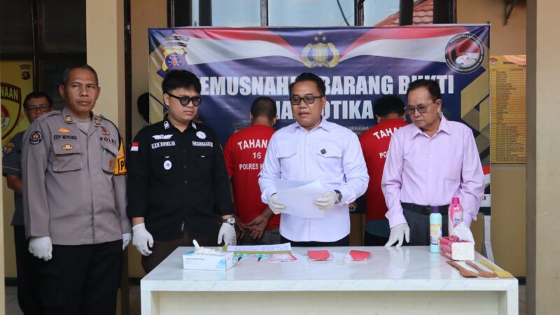 Polres Kotim Musnahkan 223,74 Gram Sabu, Upaya Berani Lindungi Masyarakat dari Ancaman Narkoba