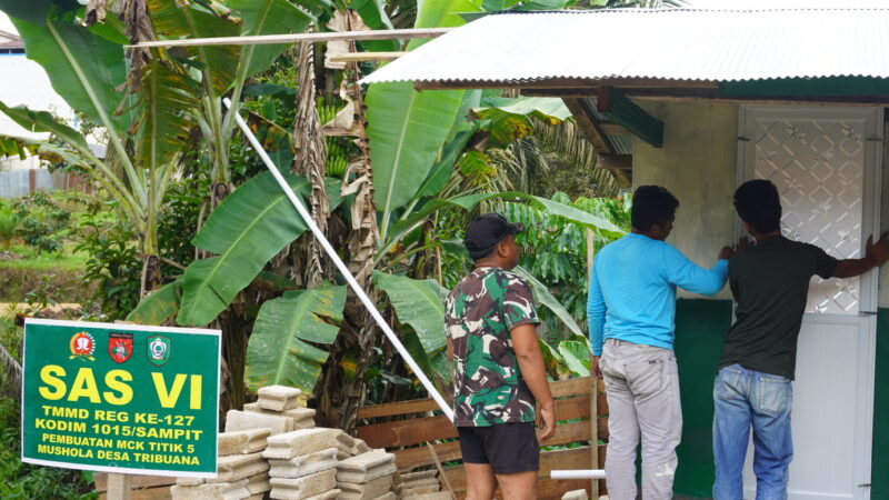Pembuatan MCK, Satgas TMMD Reguler ke-127 Kodim 1015/Sampit Memasuki Tahap Finishing