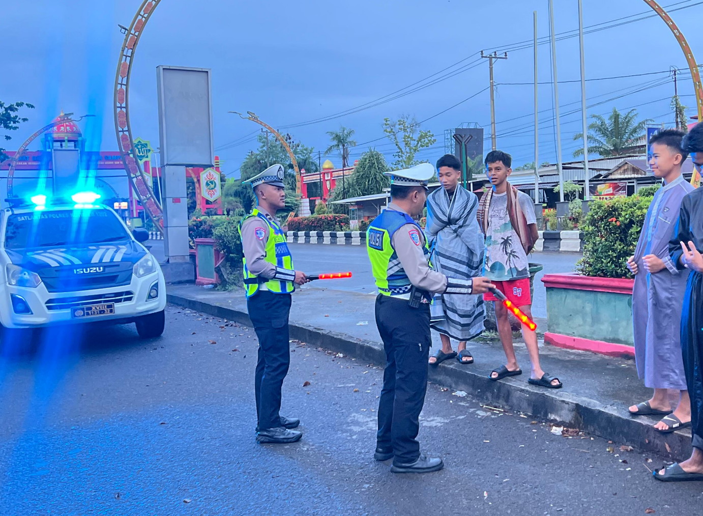 Polres Kotim Lakukan Blue Light Patrol Subuh, Saat Bulan Puasa Ramadan 1447 H