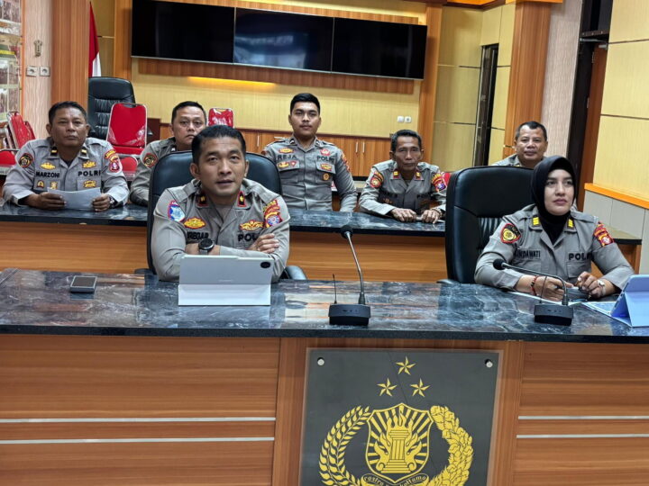 Polres Kotim Ikuti Rapat Anev Ketahanan Pangan Via Zoom Meeting