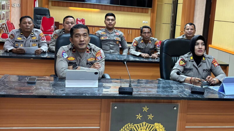 Polres Kotim Ikuti Rapat Anev Ketahanan Pangan Via Zoom Meeting