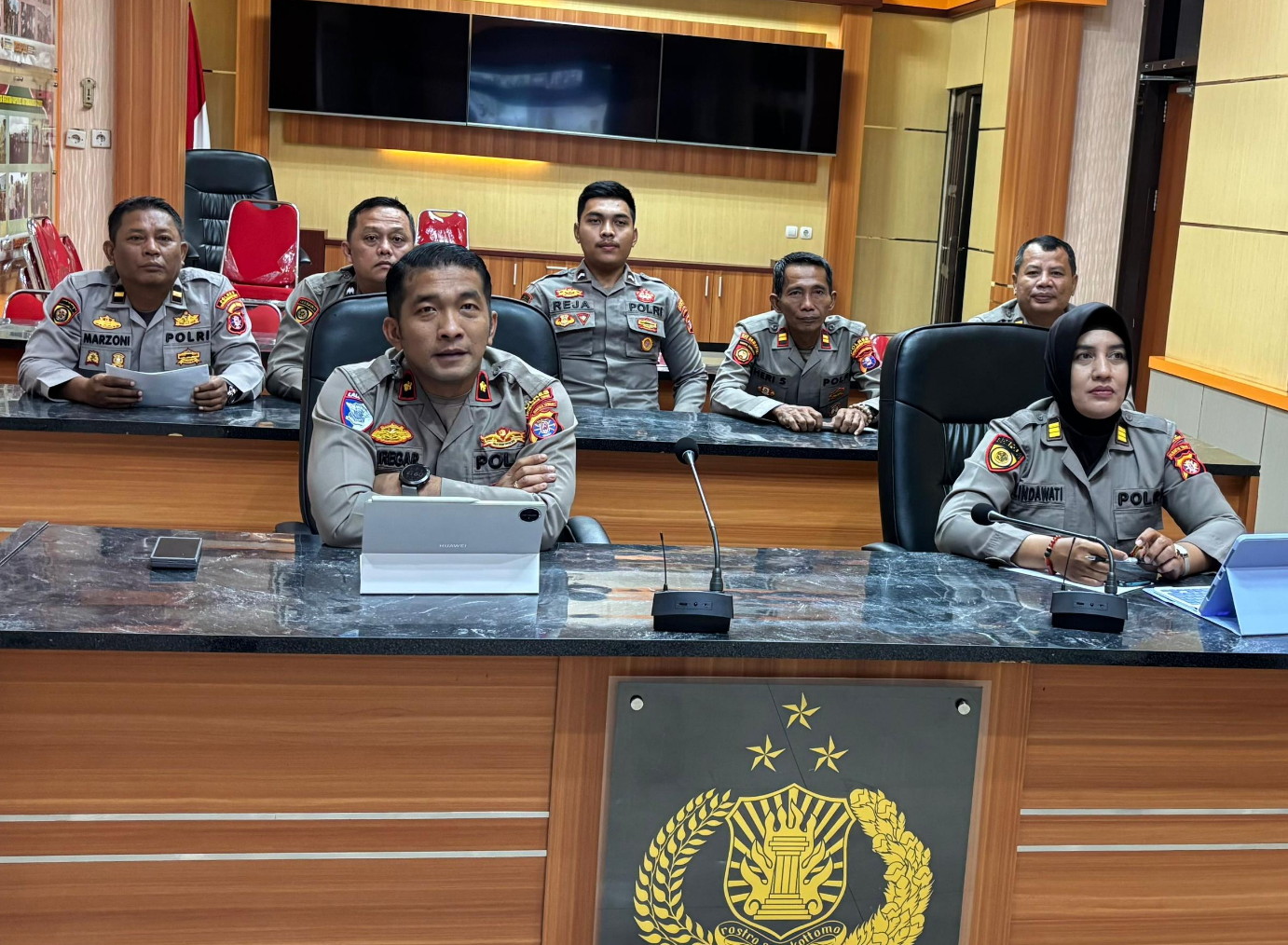 Polres Kotim Ikuti Rapat Anev Ketahanan Pangan Via Zoom Meeting