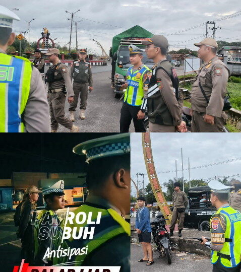 BLUE LIGHT PATROL SUBUH BULAN RAMADHAN 1447 H SATLANTAS POLRES KOTIM DAN POLANTAS MENYAPA.